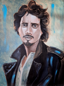 Chris Cornell portrait painting expressive contemporary musician artwork