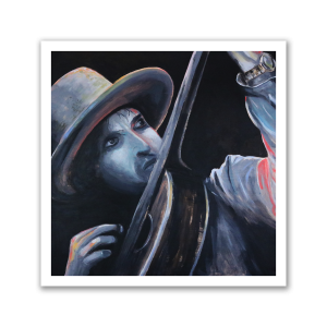 Bob Dylan portrait painting expressive contemporary musician artwork